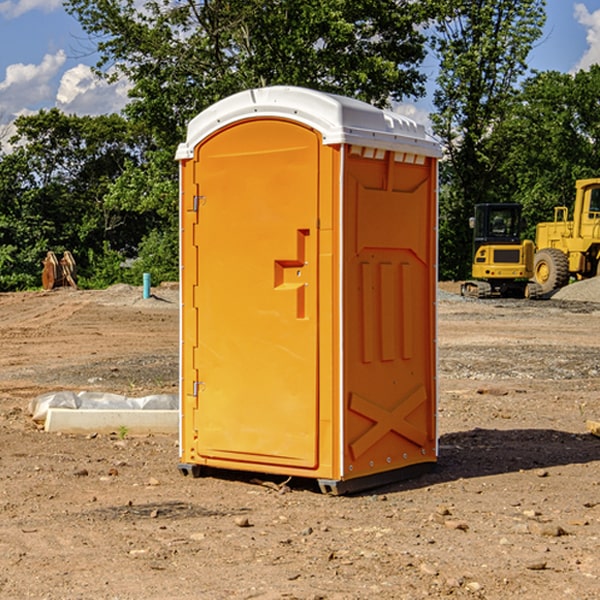 how often are the porta potties cleaned and serviced during a rental period in Edward